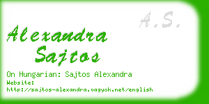 alexandra sajtos business card